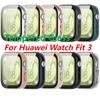 Закаленный стеклянный чехол для Huawei Watch Fit 3 Smart Watch Strap Защитный чехол-бампер Fit3 Защитная пленка для экрана Аксессуары