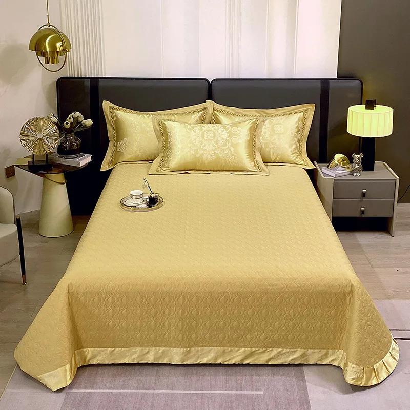 Европейский рельефный стеганый хлопковый стеганый хлопковый наматрасник цельный хлопковый утолщенный наматрасник двуспальный наматрасник комплект из 3 предметов