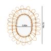 Ротанговое зеркало для макияжа Инновационное искусство Круглое зеркало Гостиная Настенное зеркало Украшение для ванной комнаты Зеркало для макияжа