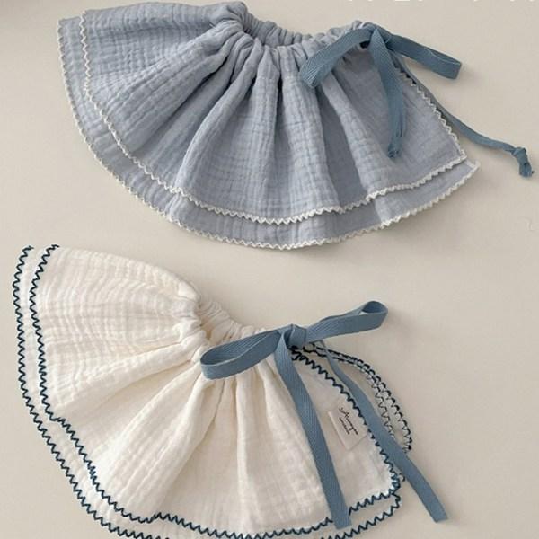 Детский шарф-нагрудник Hararoi с расклешенной лентой, комплект из 2 предметов, корейские товары для детей