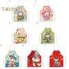 Cooking Bib Breathable Dustproof Washable Fashion Lucky Cats Printed Cooking Apron for BBQ