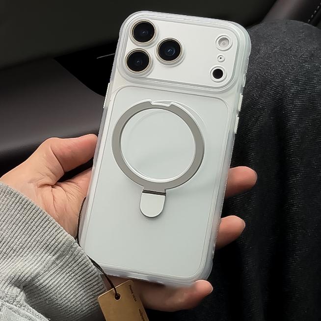 Матовый Магнитный Чехол Для Беспроводной Зарядки Magsafe Для iPhone 17 16 15 14 13 12 11 Pro Max Plus С Подставкой Держателем Прозрачная Крышка