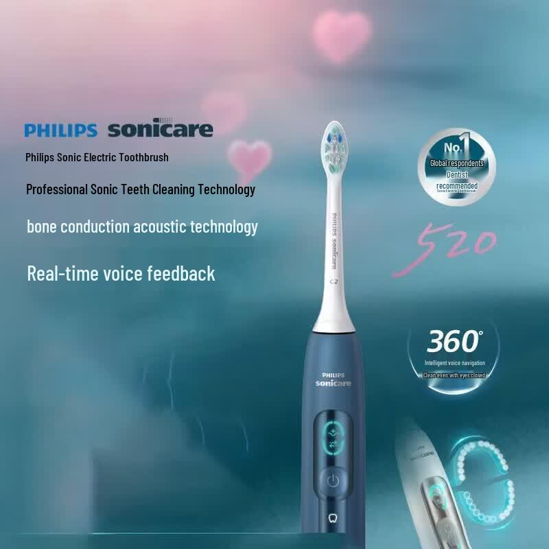 Philips Умная звуковая электрическая зубная щетка с ИИ, китайская вилка (адаптер в комплекте)