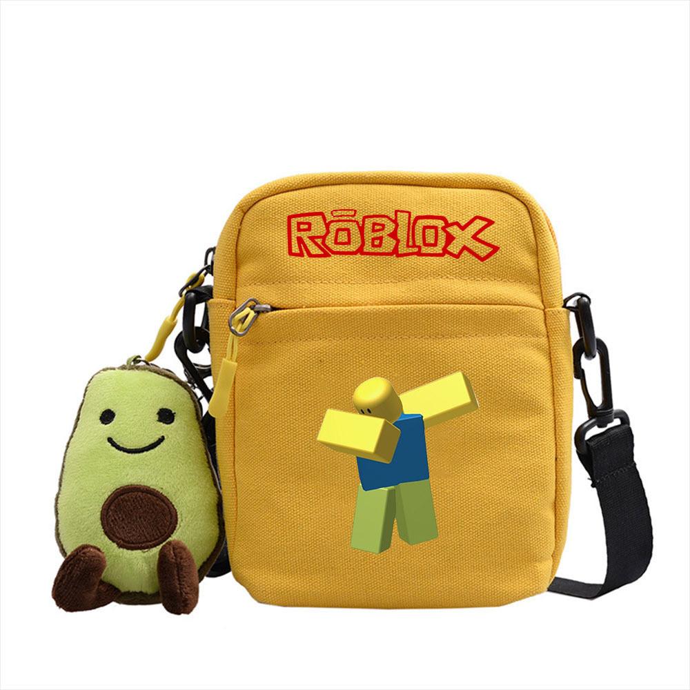 Тканевая сумка через плечо Roblox с принтом персонажа игры и буквой Для повседневных путешествий и школы