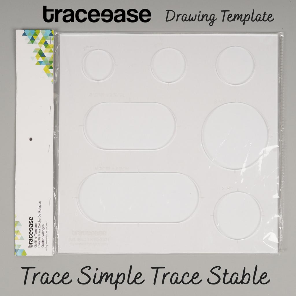 Traceease 1 Pcs Circle & Oval Shape Perfect Square Inlay Templates 11"x11" inches DIY Sewing Quilt  Applique Patchwork Templates for Quilting