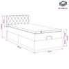 Ottoman Bed with Mattress and Headboard Pink 90 x 200 cm Velvet