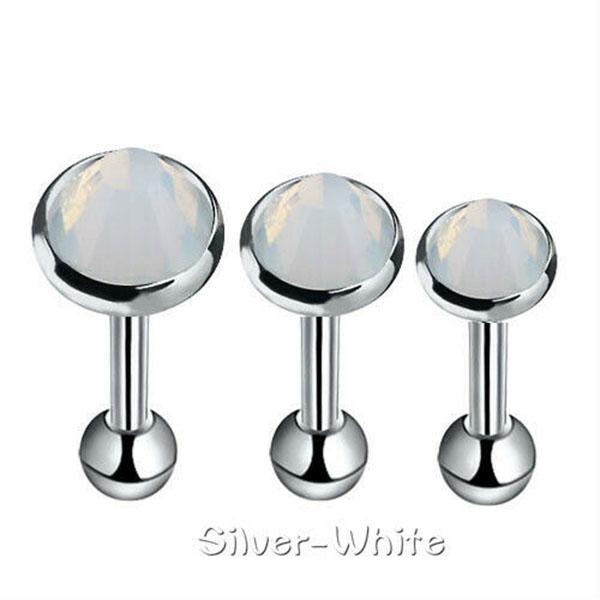 Пирсинг штанга для уха с драгоценными камнями 3 штуки