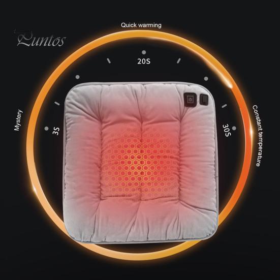 Подушка для сиденья с подогревом и 3 уровнями температуры, стираемая, с автоматическим выключением в течение 4 часов, зарядка через USB 5 В, для офиса, автомобиля, дома, подогреваемая подушка для стула