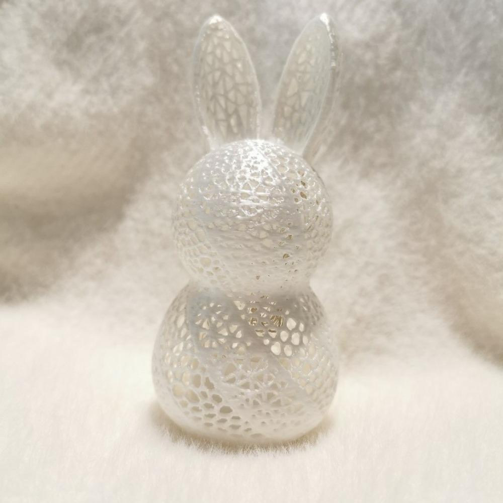 Cartoon 3D Printing Easter Rabbit Hollow Out Egg Candle Holder  Easter Decoration