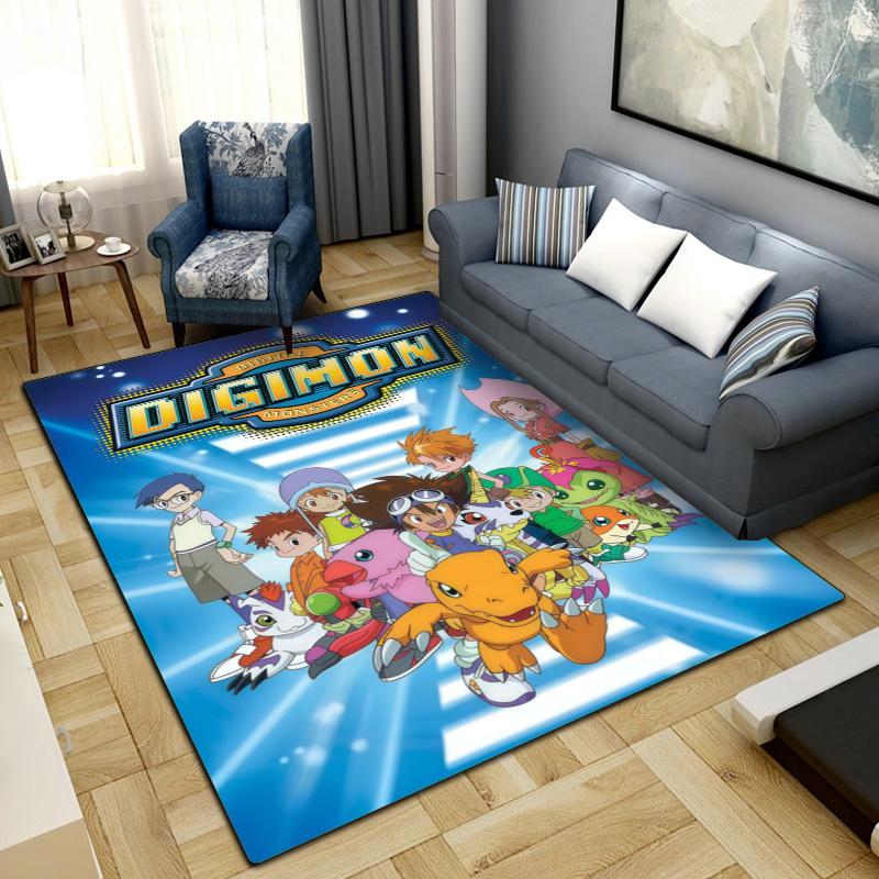 Ковер Digimon для гостиной, спальни, дома, украшение дивана, детский игровой нескользящий коврик для пола