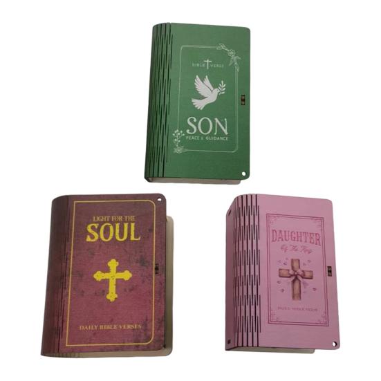 Деревянная шкатулка с библейскими стихами ручной работы с 150 карточками со Священным Писанием, Христианская шкатулка для молитв, Позитивное ежедневное ободрение, Вдохновляющий подарок для женщин и мужчин