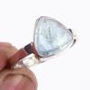 Кольцо из чистого серебра 925 пробы с натуральным аквамарином, размер 9, i6z58