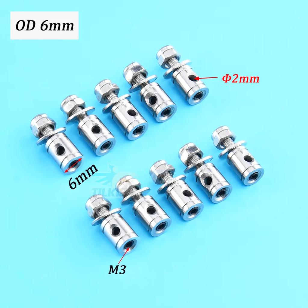 10PCS RC Airplane/Boat Push Rod Connector Adapter Linkage Stoppers D2.0mm/D3.0mm For Connecting Servo Arm and Pull Rod