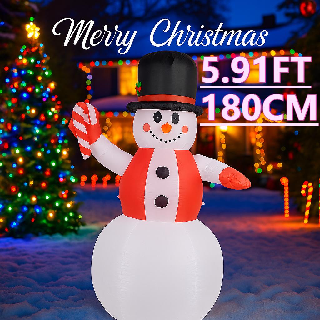 5.91ФТ Со светодиодной подсветкой Надувной снеговик Игрушка для двора, лужайки, украшения для вечеринки, рождественские украшения для дома, товары, праздничный подарок