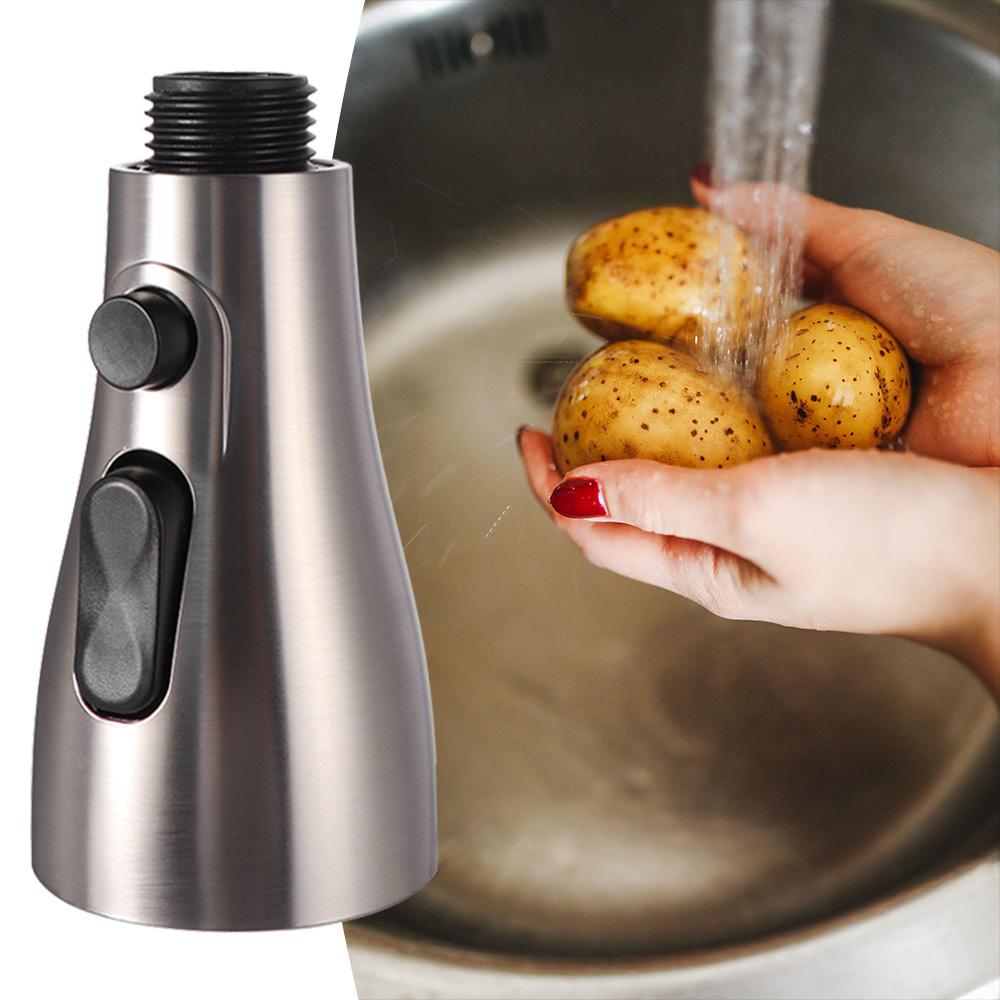 Plastic Pull Out Faucet Handheld Spring Faucet 3 modes Pull Out Spray Head  Replacement Part