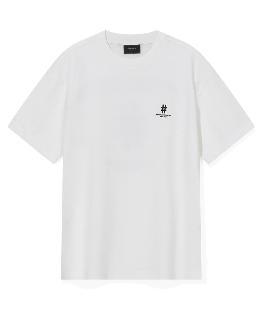 BEENTRILL Футболка с хэштегом Shake Хлопок Удобный крой (Белый с оттенком)