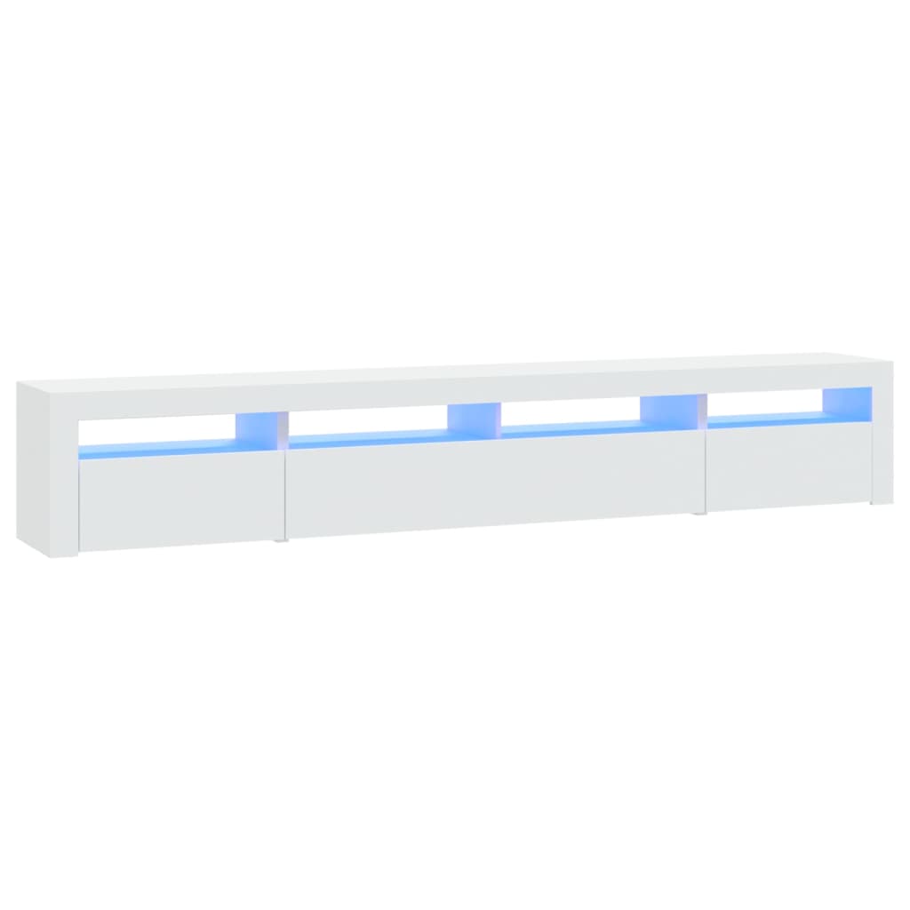 Vidaxl Szafka Pod Tv Z Oświetleniem Led, Biała, 240X35X40 Cm
