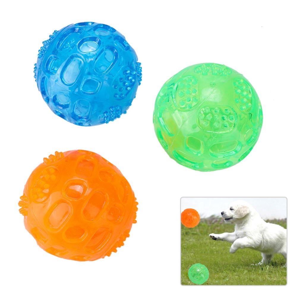 3Pcs Bite Tough Dog Chew Ball TPR Hollow Pet Teething Toy Pet Interactive Ball Pet Interaction