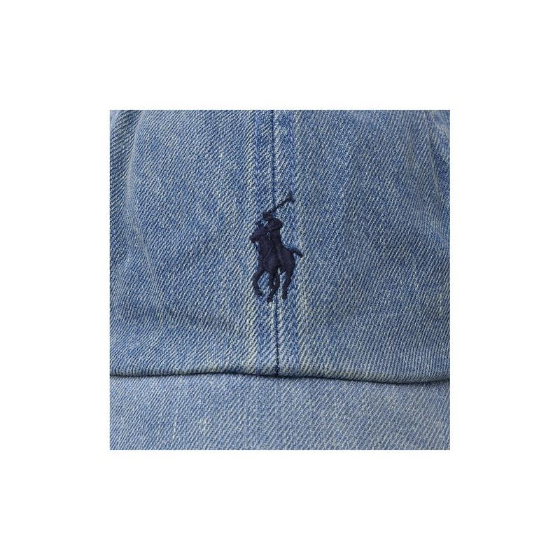 Polo Ralph Lauren Классическая хлопковая кепка с козырьком и вышивкой логотипа, унисекс, парный стиль, синяя 710855733001