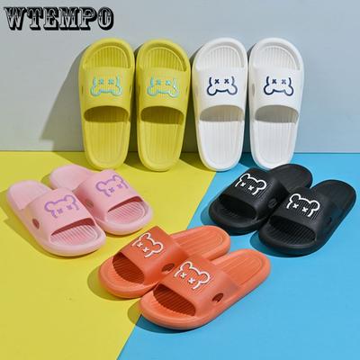 Брендовые летние женские нескользящие домашние немые модные толстые модные нескользящие домашние тапочки с мягкой подошвой для девочек, модная верхняя одежда для купания