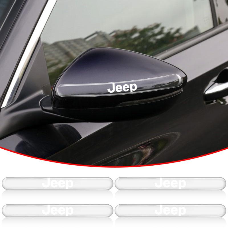 ALG4 Transparent Car Door Handle Bowl Protector Film Anti-Scratch For Jeep Wrangler Grand Cherokee Renegade Tyre Stem Air Caps