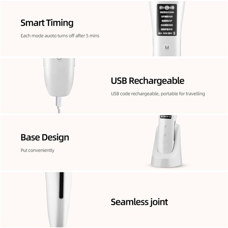 BY2 5в1 устройство для красоты лица светодиодный фотон EMS лифтер для лица укрепляющий кожу против старения против морщин косметический инструмент