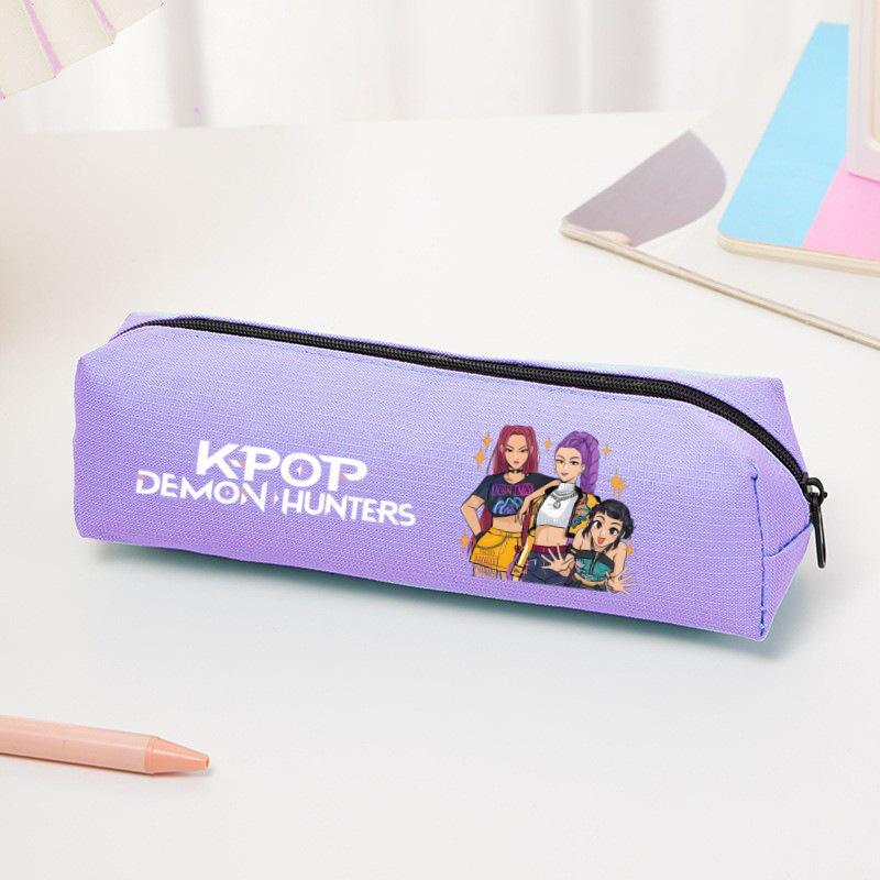 Мультянальный пенал 'Девушка-охотница на демонов K-pop' - Сумка для канцелярских принадлежностей из Оксфордской ткани для учеников начальной школы