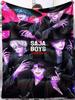 K-pop Охотники на демонов Саджа Бойз Таинственное одеяло Супер теплое Мягкое Узор Плюшевое Одеяло-плед для девочек и мальчиков Фланелевое одеяло