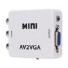 480P Mini Composite AV to VGA Adapter TV Set Top Box Audio Video Converter (White) Video converter Converter AV to VGA adapter
