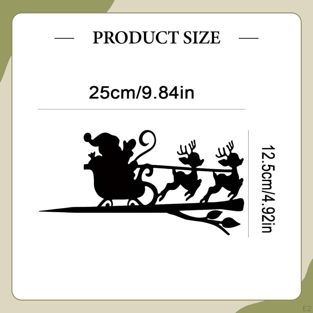 Tree Insertion on Branch Stake Ornament Metal Art Iron Silhouette for Home Courtyard Garden