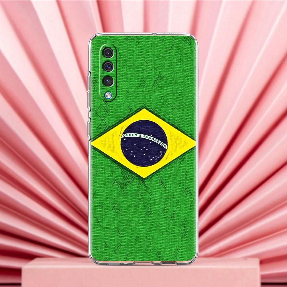 Чехол для телефона Samsung A56 A36 A26 A24 A16 A14 A12 A32 A50 A70 A20E A22 A40 A34 A54 A42 A52 5G A04s A06 Чехол Большой Флаг Бразилии