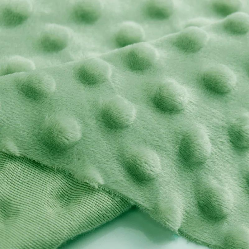 1 Yard Super Soft Minky Dot Fabric Sewing Baby Blanket Toys Material Antipilling Eco-Friendly Polyester Handwork Plush Fabric