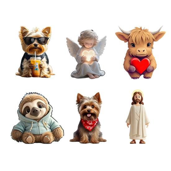 Автомобильные клипсы-освежители воздуха для собак Легкий акриловый зажим для дефлектора в виде скота Украшения для автомобиля с собаками Подарки для любителей животных мопсов Автомобильные аксессуары Внутренняя отделка