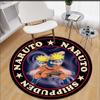 Anime Naruto Print Carpet  Area Rugs Round Carpet for Living Room Floor Mat Flannel Anti-Slip Mat for Children