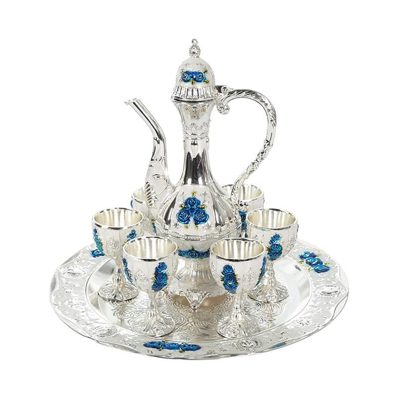 Европейский домашний свадебный роскошный винный набор, металлическая фляжка, набор украшений, рождественский подарок