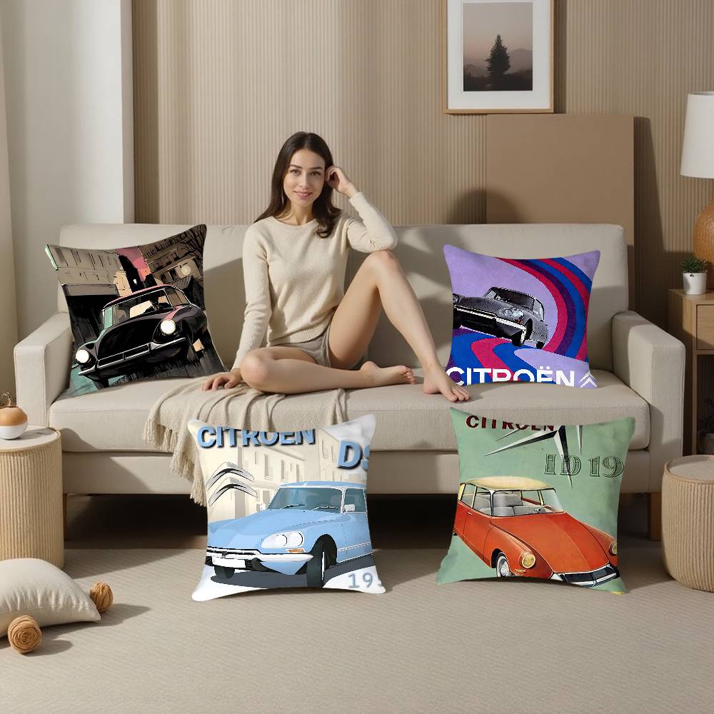 Крутая наволочка C-Citroen Classic, плюшевая ткань, мягкая, с двусторонним принтом, чехол для диванной подушки, наволочки для декоративных подушек
