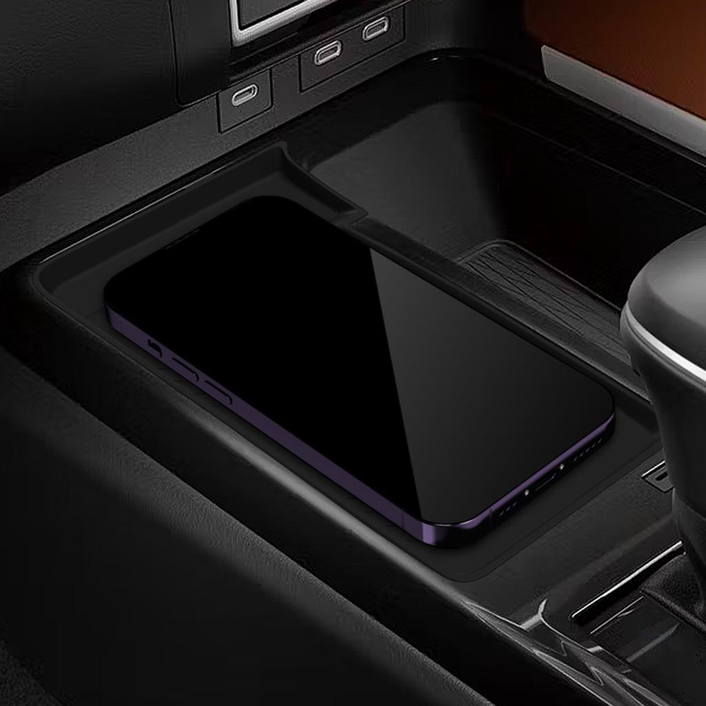 Для Toyota Camry XV80 2025 Коврик для беспроводной зарядки телефона Противоскользящая защитная накладка Аксессуары для интерьера автомобиля Черный