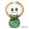 Resin With Short Necklace And Earrings Set For Trendy Fashion Looks