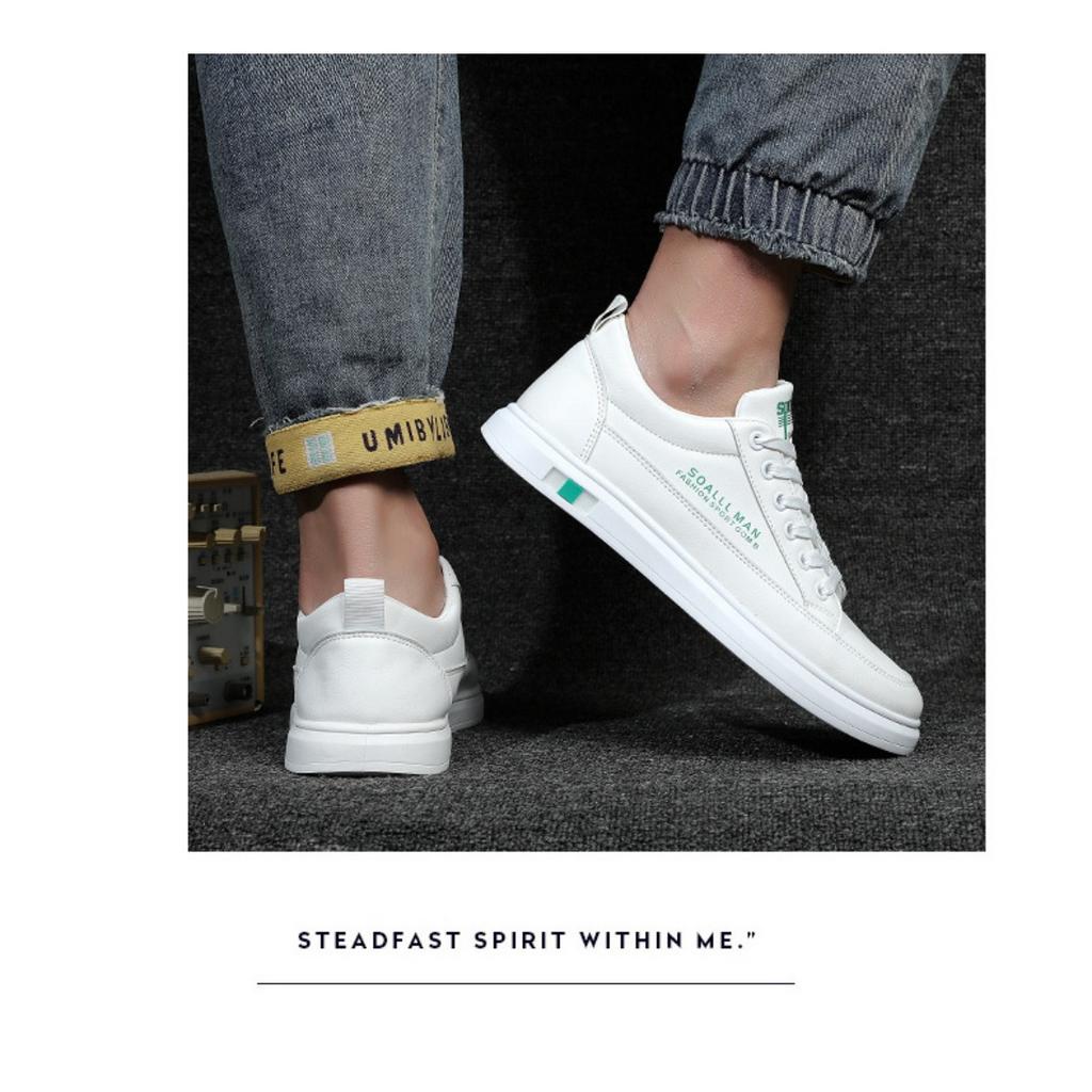 Мужские белые туфли с бортовыми туфлями, мужская обувь, трендовая повседневная обувь, корейская мода, одинарные туфли