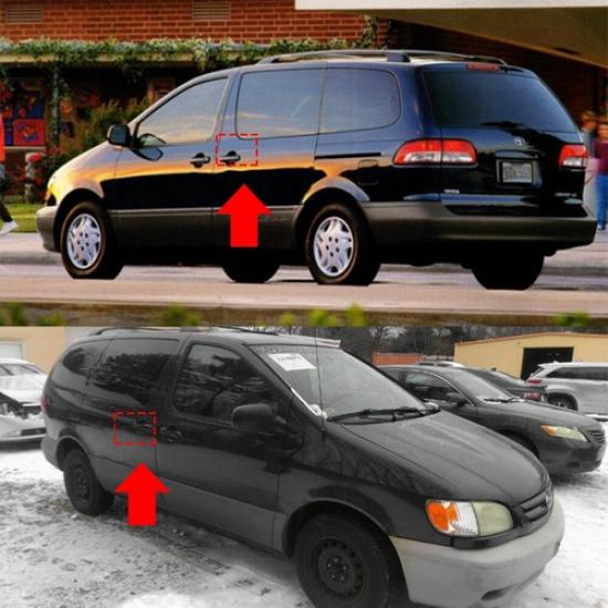 For 98-03 Toyota Sienna Outside Sliding Exterior Door Handle Left Right Rear