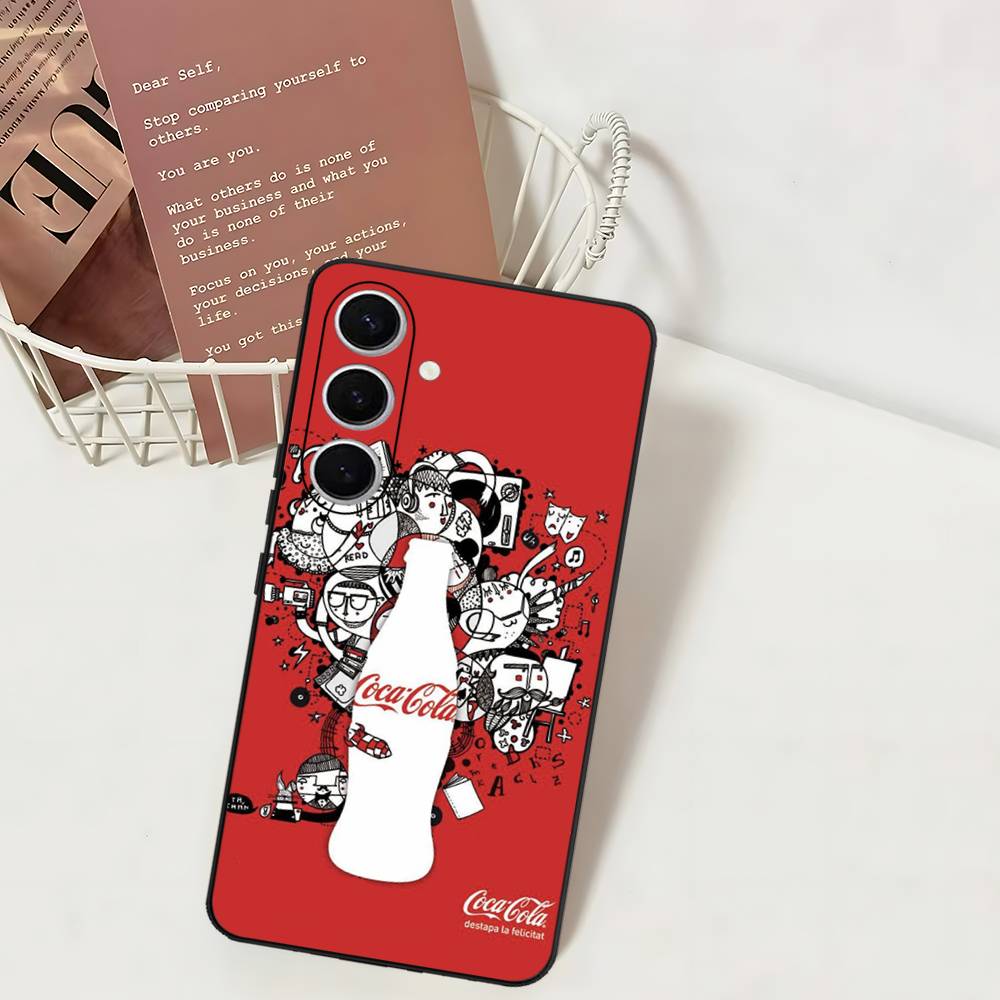 Чехол для телефона с винтажным логотипом C-Coca C-cola для Samsung S 24 Fe 25 Ultra Plus 20 Lite 21 30 22 23 24 22 Ultra 5G Fundas