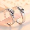 Женское кольцо из сплава с шестью крапанами и цирконом для помолвки и свадьбы – Элегантный парный стиль