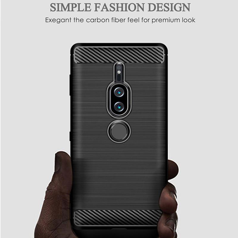 Роскошный чехол из углеродного волокна для SONY Xperia XZ2 Premium, противоударные силиконовые чехлы для Sony XZ2 premium, задняя крышка, Coque Fundas
