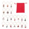 20 Christmas Wine Glass Tokens Festive Drink Tokens Wine Glass Tokens