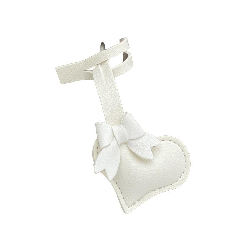 1 шт. Подарочный держатель для ключей из искусственной кожи в форме сердца, брелок для ключей, модные бирки для багажа, подвеска в виде банта на сумку для женщин, подвески с пряжкой