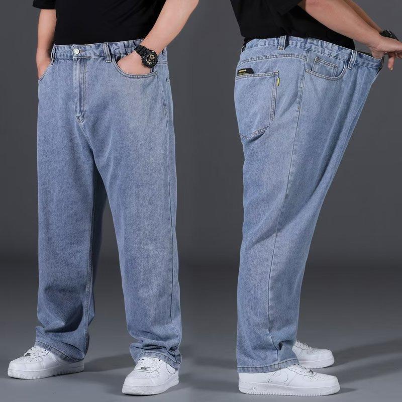 Pants for Men Oversize Jeans Men Streetwear Plus Size Cotton Loose Jeans Pants Casual Cargo Pants Breathable Big Fat Trousers
