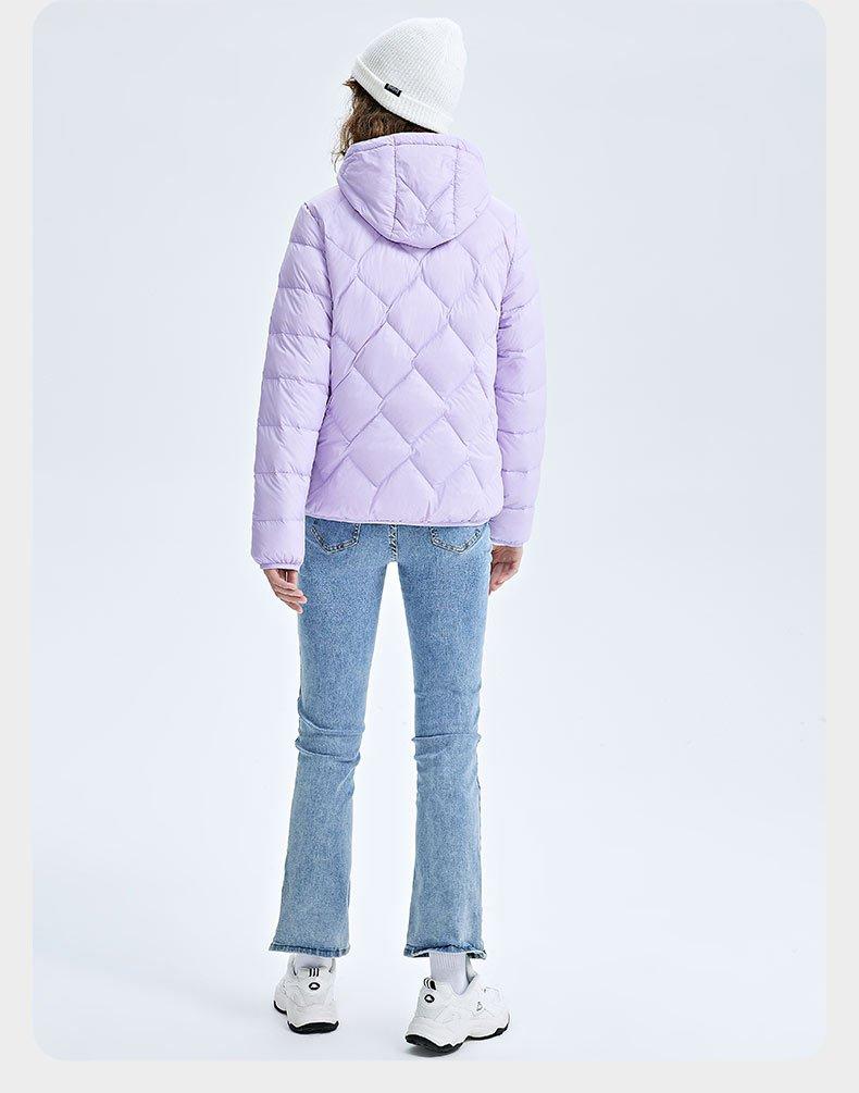 Kappa down jacket women's winter quilted hooded down jacket outdoor bread cold jacket