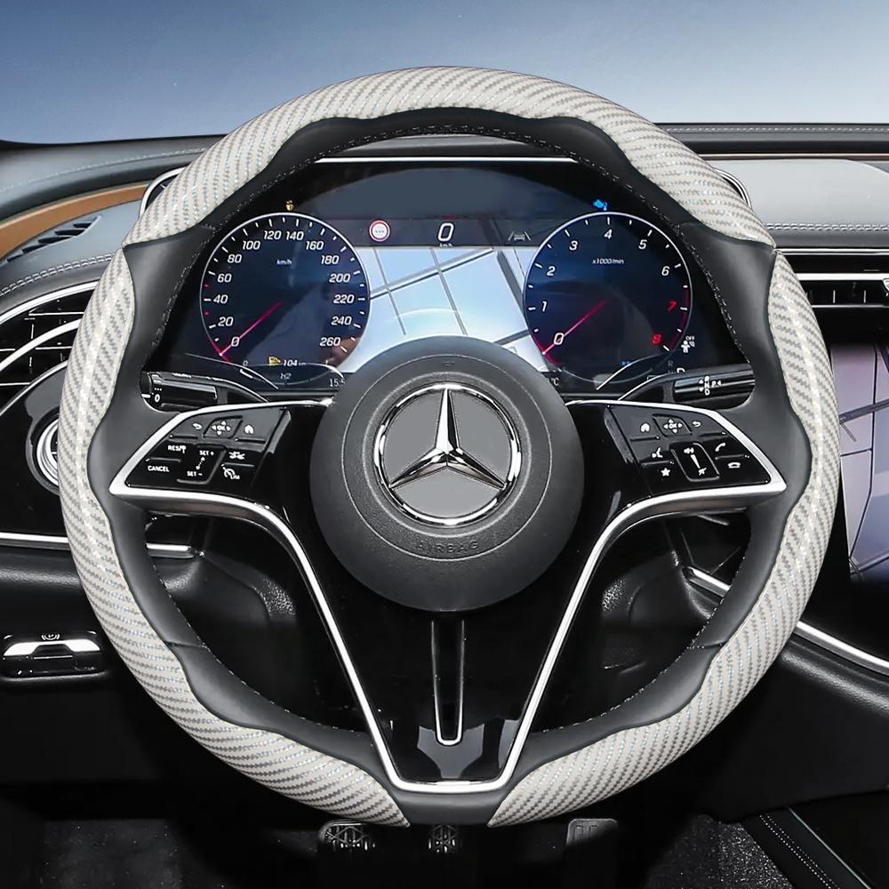Suitable for Mercedes-Benz Carbon Fiber Texture Steering Wheel Cover with Segmented Quick-Release Design V g S a E C Class Gle Glc Gla Glb