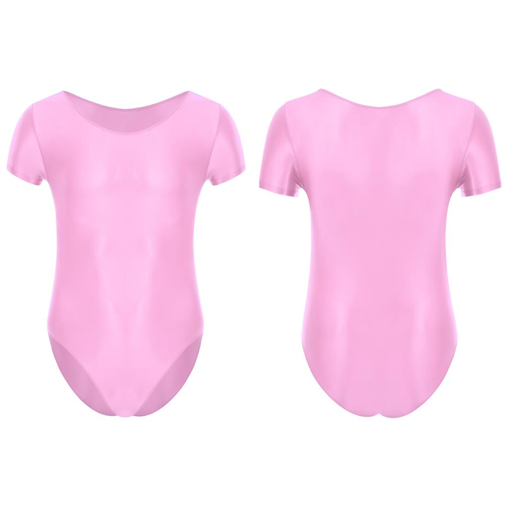 Мужской однотонный эластичный цельный комбинезон с короткими рукавами и круглым вырезом, масляный глянцевый боди, майка