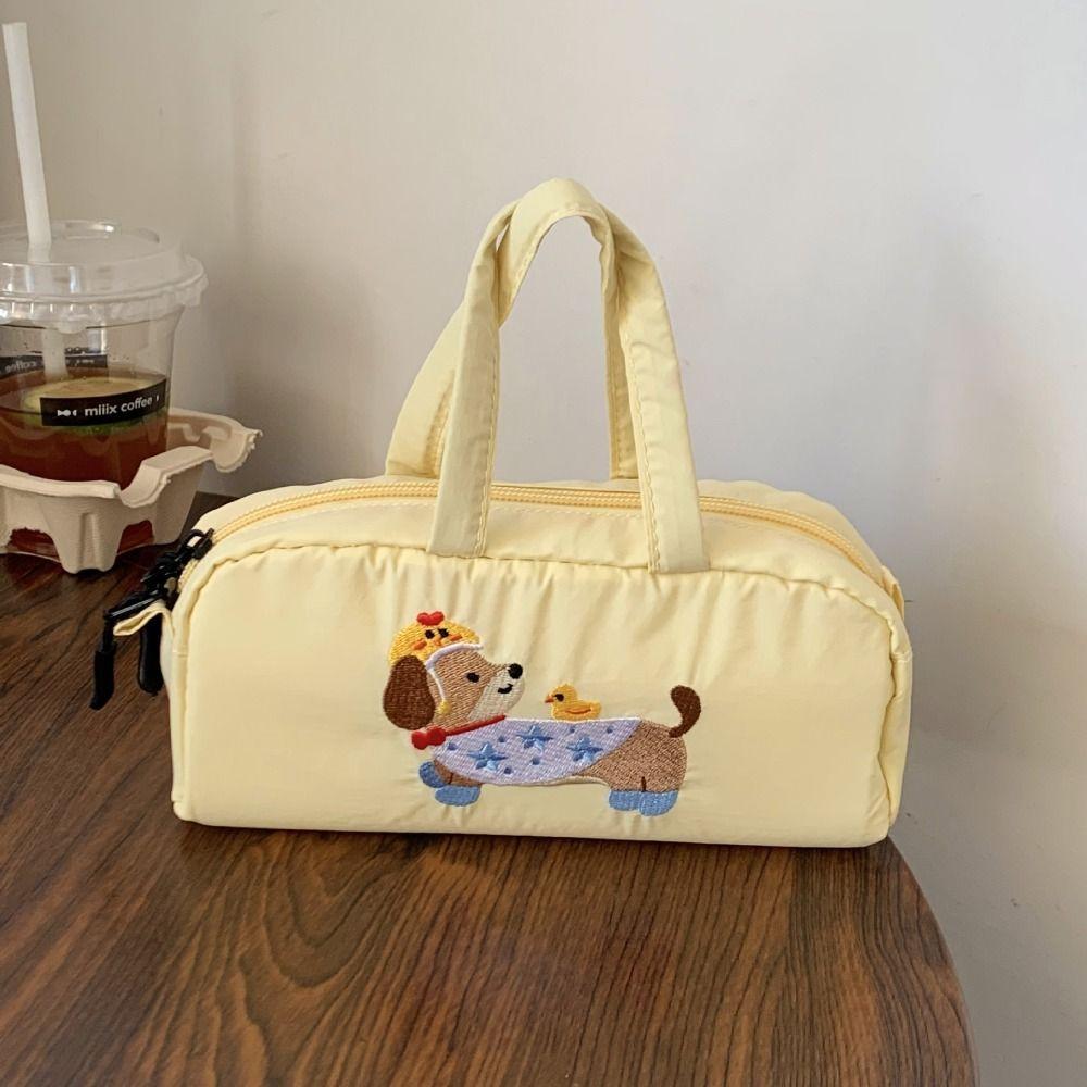 Desktop Storage Cartoon Pencil Case Print Cloth Stationery Bag Stationery Holder
